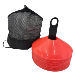 Фішка для розмітки поля кругла помаранчева 100 шт. на підставці з чохлом