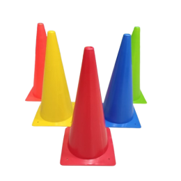 Набір конусів-фішок спортивних для тренувань різнокольорових 38см 25 шт.