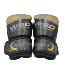 Рукавиці боксерські WSD 10 унц вініл чорні