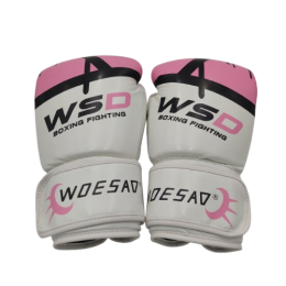 Рукавиці боксерські WSD 10 унц вініл рожеві
