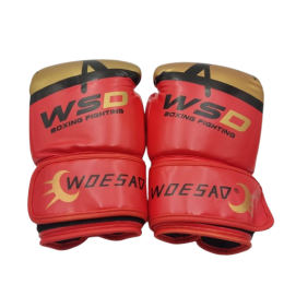 Рукавиці боксерські WSD 12 унц вініл червоні