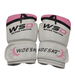 Рукавиці боксерські WSD 12 унц вініл рожеві